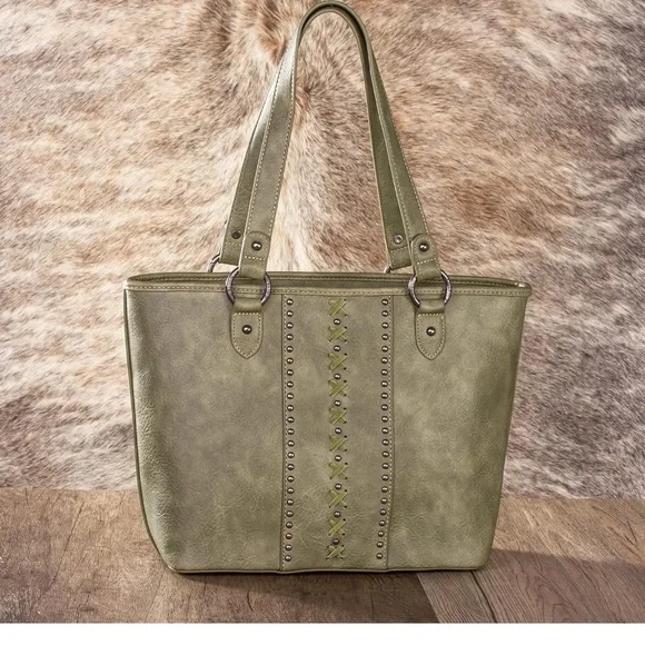 Tote Bag with Wallet Western Shoulder Bags Top-Handle and Handbag 2 PCS Set - Picture 2 of 7